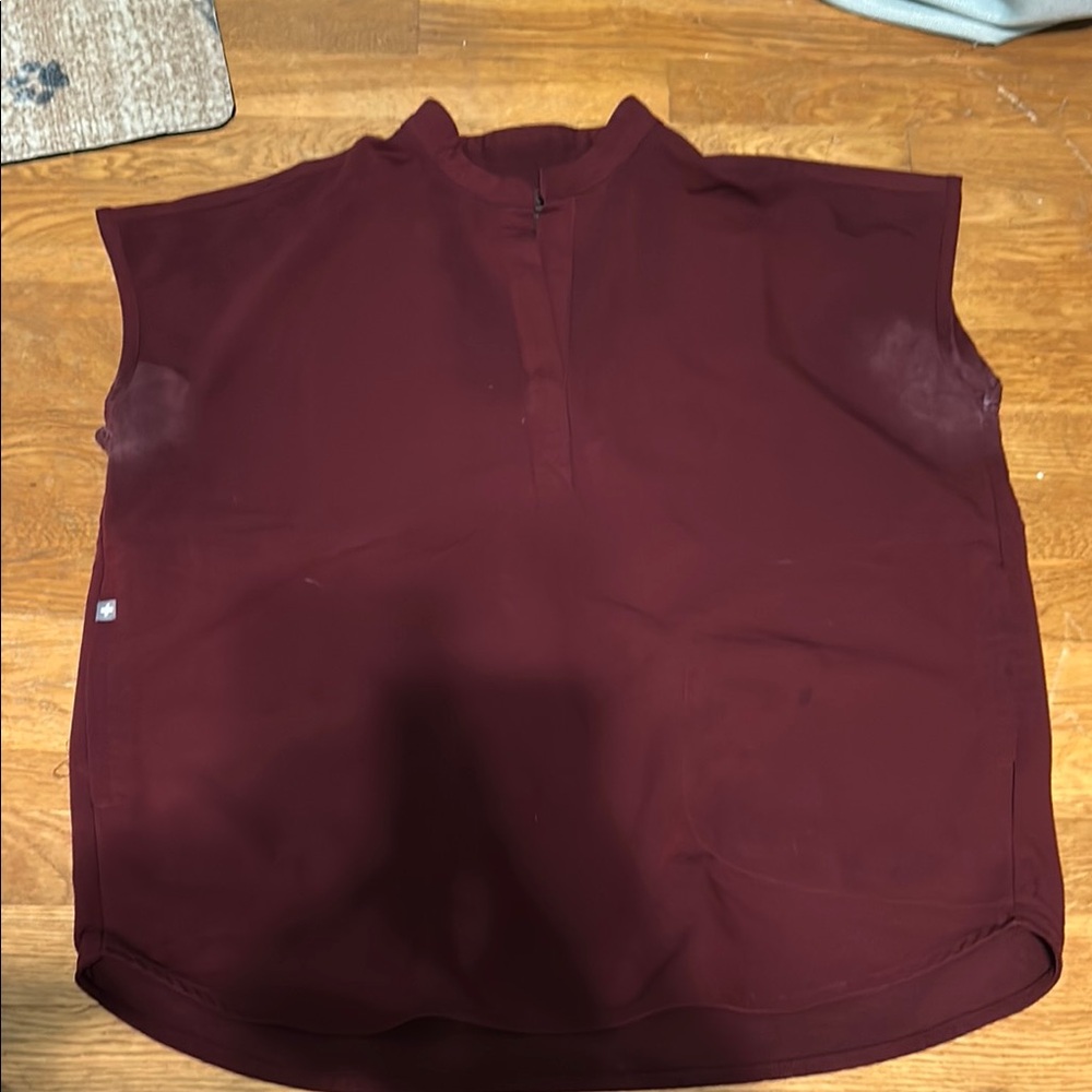 Figs Women's Top in Burgundy